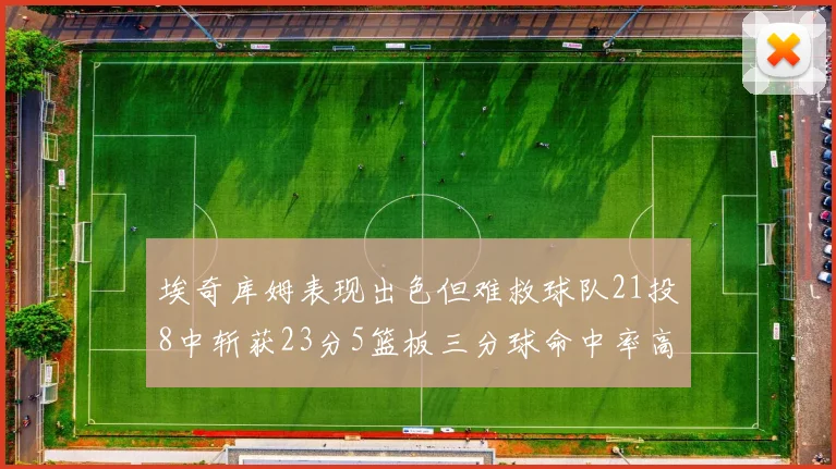 埃奇库姆表现出色但难救球队21投8中斩获23分5篮板三分球命中率高达45